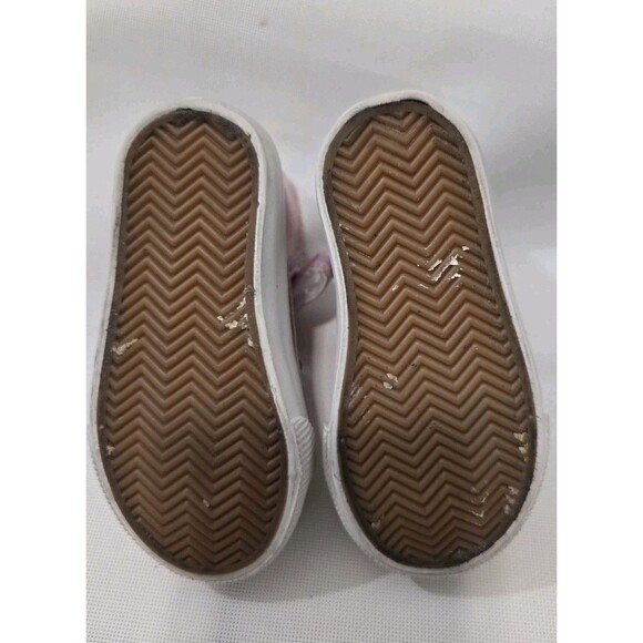 Disney Minnie Mouse Toddler Girl High-Top Sneakers Pink Glitter Size 4 EUC - Picture 7 of 7